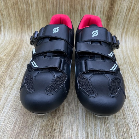 Peloton Indoor Cycling Shoes Women's Size 9 EU 40 Black Red Spin Bike - Picture 2 of 9